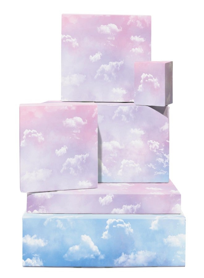 CENTRAL 23 - Wrapping Paper - Pink and Blue Sky - 6 Sheets of Birthday Gift Wrap - New Baby Girls - Children - Recyclable - Image 1